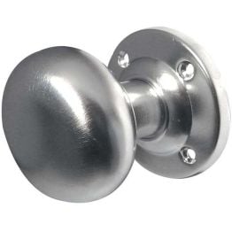 Jedo Mushroom Mortice Door Knobs 51mm Diameter 51mm Satin Chrome - By Frelan Hardware - JV172ASC
