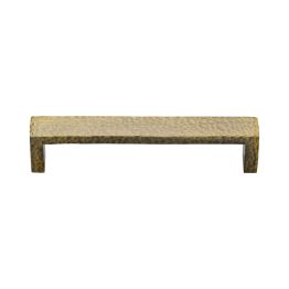 Heritage Brass Cabinet Pull Hammered Wide Metro Design 128mm CTC Antique Brass Finish