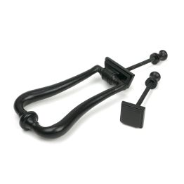 Matt Black Slimline Art Deco Door Knocker