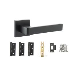 Atlantic Montana Dorpac (2.5" Latch, 3"x2" Hingesx3) - Matt Black