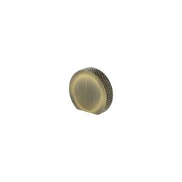 Millhouse Brass Eiffel Knurled Finger Pull Cabinet Knob Handle - Antique Brass