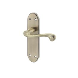 Marlow Suite Door Handle on Latchplate Antique Bronze - By Frelan Hardware - JV271AB
