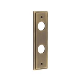 Burlington II Lever Plate Choices Din Bathroom Antique Brass - By Frelan Hardware - BUR456AB