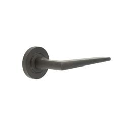 Mayfair Door Handle on Plain Rose Dark Bronze - By Frelan Hardware - BUR10KIT79