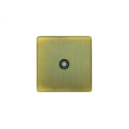 Eurolite Concealed 3mm TV Socket Antique Brass