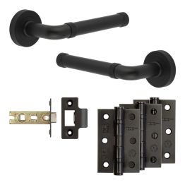 Complete Midtown Door Handle Pack - Internal Doors - Black - By Frelan Hardware - JE-G2B-MB