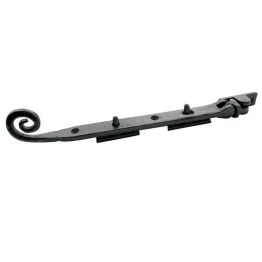 Antique Range Curly Tail Casement Stays 300mm Black - By Frelan Hardware - JAB21