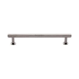 Heritage Brass Cabinet Pull Knurled Design with 16mm Rose 160mm CTC Polished Nickel finish