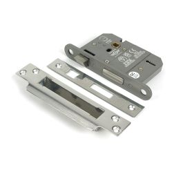 Polished SS 3" 5 Lever BS Sash Lock