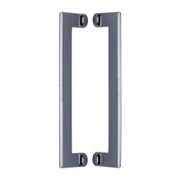 Heritage Brass Back to Back Door Pull Handle Apollo Design 307mm Polished Chrome Finish