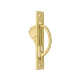 Burlington Sliding Door Edge Pull Satin Brass - By Frelan Hardware - BUR280SB