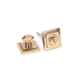 Polished Bronze Round Thumbturn Set (Square)