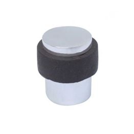 Jedo Cylinder Floor Mounted Door Stop 36x28mm Polished Chrome - By Frelan Hardware - JV9565PC