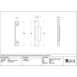 Polished Chrome ½" Rebate Kit for Sash Lock