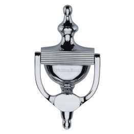 Heritage Brass Urn Knocker 7 1/4" Polished Chrome finish