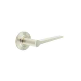 Knightsbridge Door Handles Stepped Rose Satin Nickel - By Frelan Hardware - BUR20KIT315