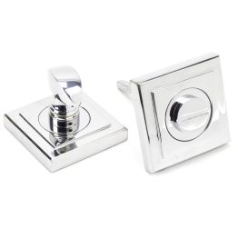 Polished Chrome Round Thumbturn Set (Square)