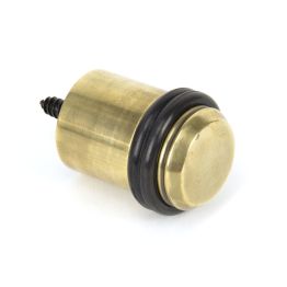 Aged Brass Floor Mounted Door Stop