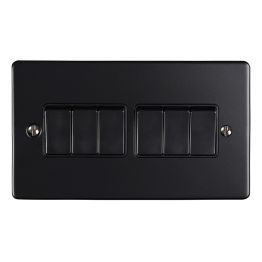 Eurolite Enhance Decorative 6 Gang Switch Matt Black