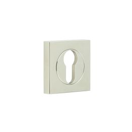 Burlington Euro Profile Escutcheons Square Plain Rose Polished Nickel - By Frelan Hardware - BUR-61PN-171PN