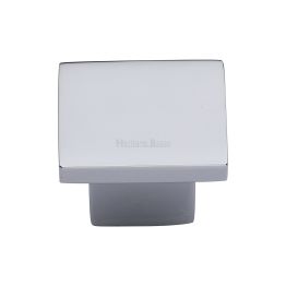 Heritage Brass Cabinet Knob Classic Square Design 32mm Polished Chrome finish
