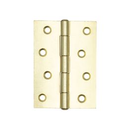 Steel Plain Bearing Butt Hinges 102x76x2mm Electro Brassed - By Frelan Hardware - J1838-FEB