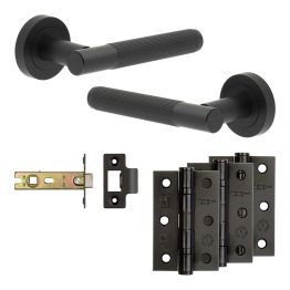 Complete Venice Door Handle Pack - Internal Doors - Black - By Frelan Hardware - JE-F4B-MB
