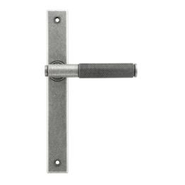 Pewter Brompton Slimline Lever Espag. Latch Set
