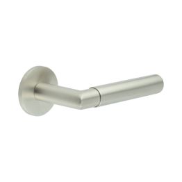 CR-102 Satin Stainless Steel  Fixed Dead Round Rose Door Handle - By Frelan Hardware - CR-102A3SSS