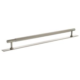 Millhouse Brass Battersea Linear T-Bar Cabinet Pull Handle on Backplate 320mm - Satin Nickel