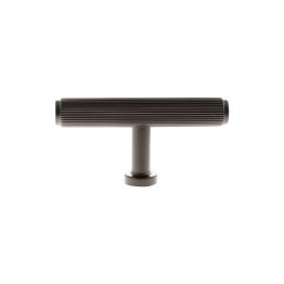 Millhouse Brass Battersea Linear T-Bar Cabinet Knob Handle - Urban Dark Bronze