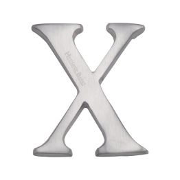 Heritage Brass Alphabet X Pin Fix 51mm (2") Satin Chrome Finish