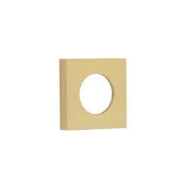 Burlington Square Plain Outer Rose Satin Brass - By Frelan Hardware - BUR150SB