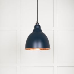 Hammered Copper Brindley Pendant in Dusk
