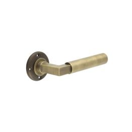 Westminster Door Handles No Rose Antique Brass - By Frelan Hardware - BUR30AB