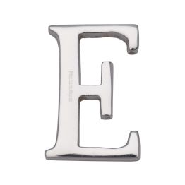 Heritage Brass Alphabet E Pin Fix 51mm (2") Polished Chrome Finish