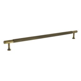 Millhouse Brass Eiffel Knurled T-Bar Cabinet Pull Handle 320mm - Antique Brass