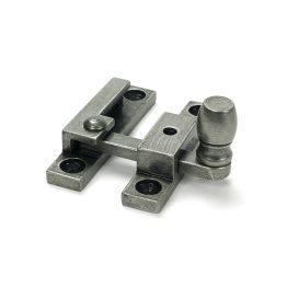 Pewter Mushroom Quadrant Fastener - Narrow