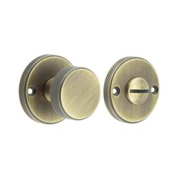 Burlington Westbourne Knurled Turn & Release Antique Brass - By Frelan Hardware - BUR180AB