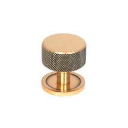 Polished Bronze Brompton Cabinet Knob - 32mm (Plain)
