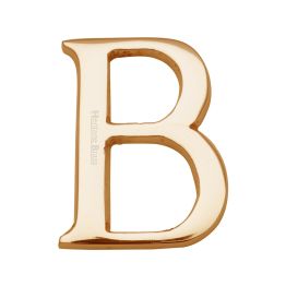 Heritage Brass Alphabet B Pin Fix 51mm (2") Polished Brass Finish