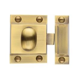 Heritage Brass Cupboard Latch with Oval Turn Antique Brass Finish