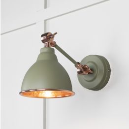 Hammered Copper Brindley Wall Light in Tump