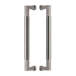 Heritage Brass Door Pull Handle Bauhaus Design 330mm Satin Nickel Finish