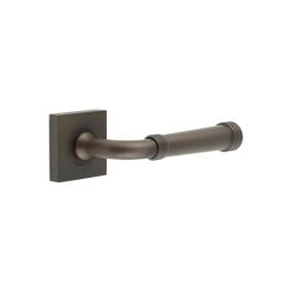 Highgate Door Handles Square Plain Dark Bronze - By Frelan Hardware - BUR35KIT84