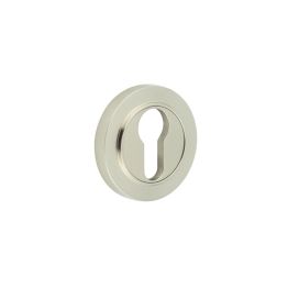 Burlington Euro Profile Escutcheons Plain Rose Satin Nickel - By Frelan Hardware - BUR-61SN-71SN