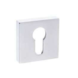 Forme Euro Escutcheons on Minimal Square Rose - Polished Chrome
