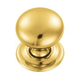 Hollow Victorian Knob 32mm - Polished Brass