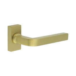 CR-104 Satin Brass Multi Point Rectangular Rose Door Handle - By Frelan Hardware - CR-104D4SB