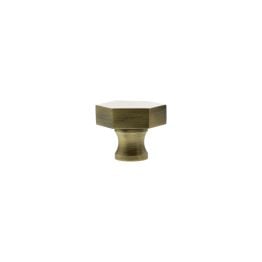 Millhouse Brass Pennington Hexagonal Cabinet Knob Handle - Antique Brass